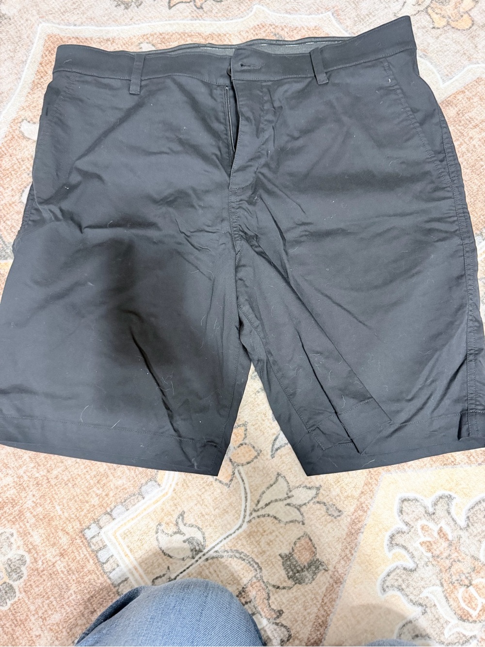 Nike Black Flat-Front Men's Shorts